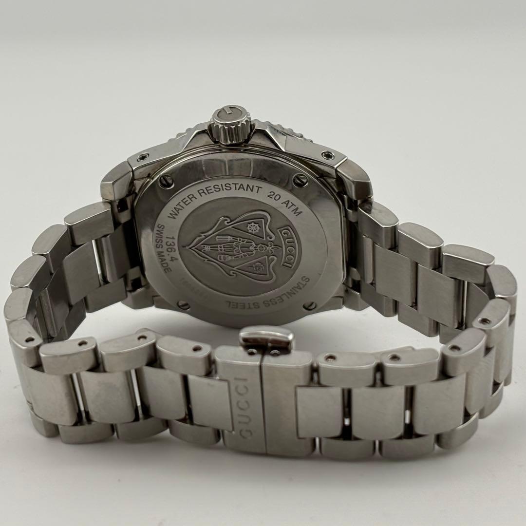 【超希少】グッチ ダイブ 136.4 クォーツ デイト レディース