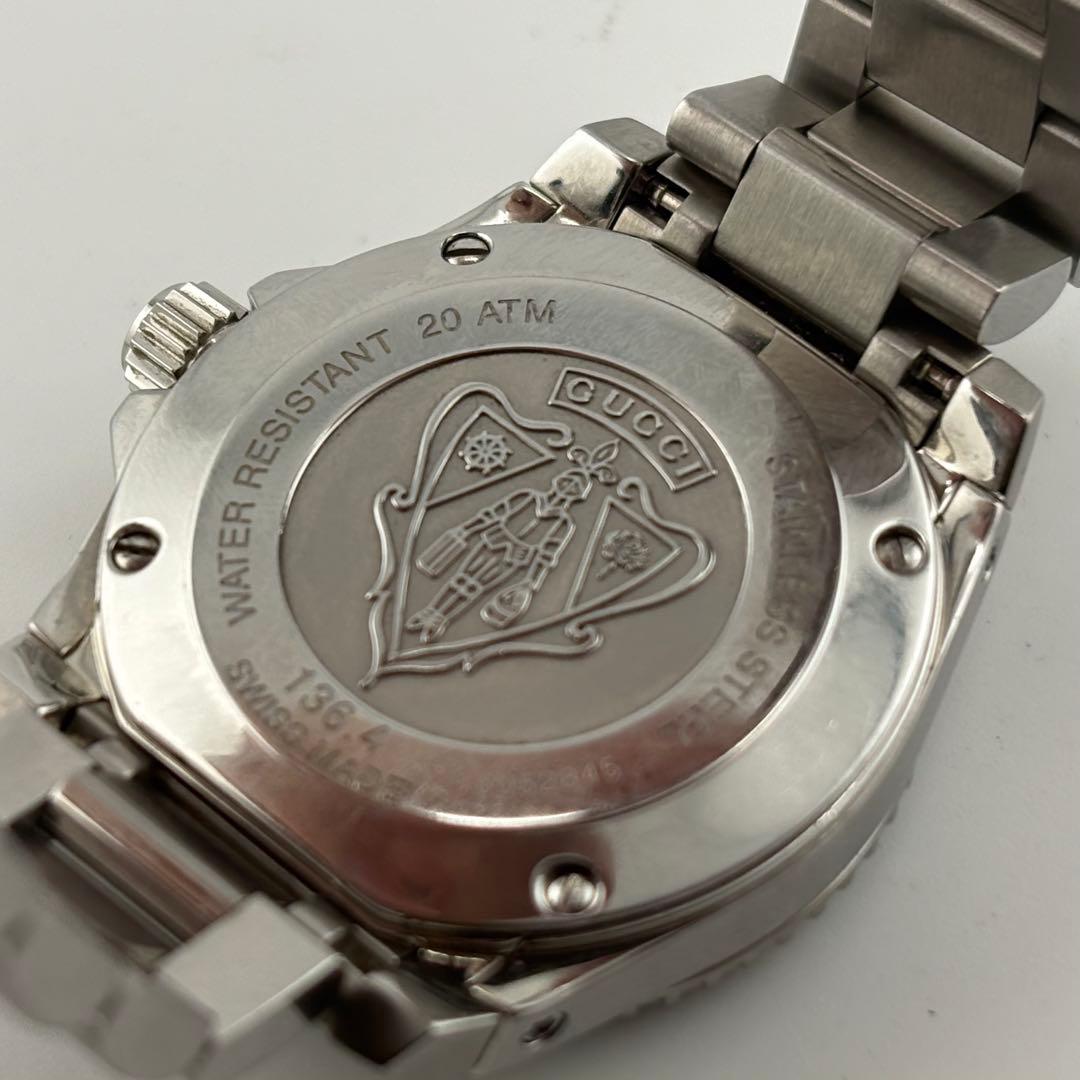 【超希少】グッチ ダイブ 136.4 クォーツ デイト レディース