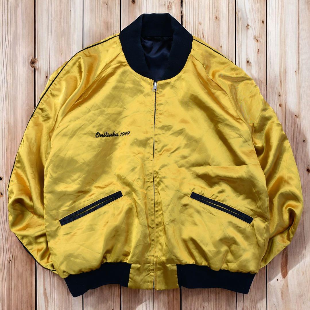 02M654◯ Onitsuka Tiger リバーシブル ボンバージャケット