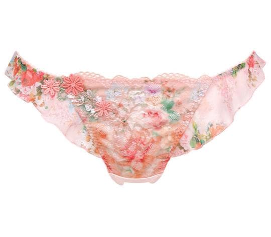 ワコール ルジェ ブラジャーF75 & ショーツM　ピンクオレンジラメ