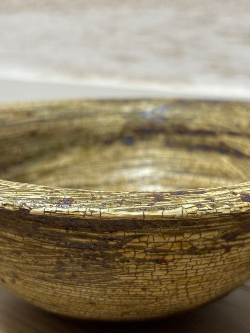 余宮隆 師:中里隆 刷毛目 大鉢 希少品 かいらぎ 梅花皮 中川自然坊 作家さん