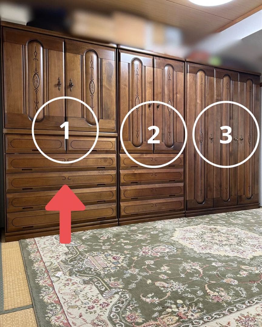 【①】婚礼家具　タンス　送料込み！！番号確認のためご購入前にコメントください！