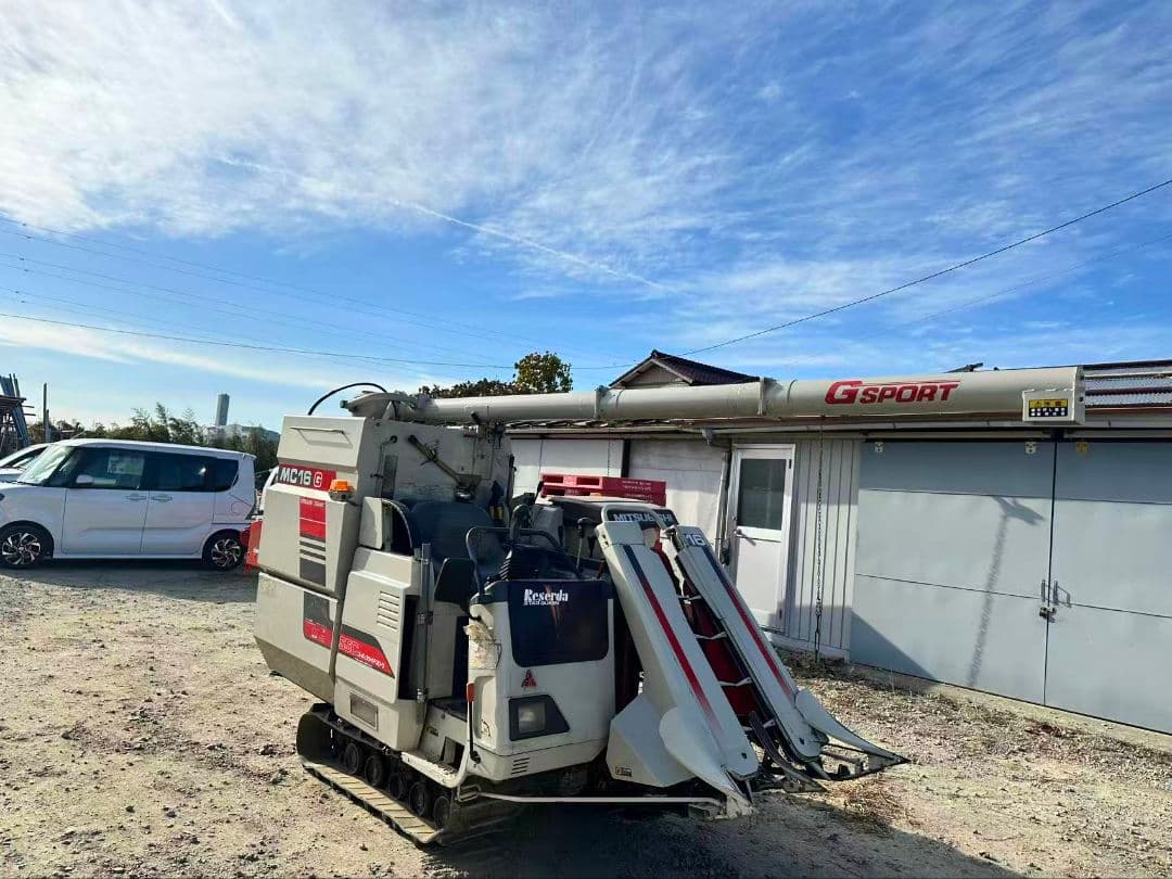 愛知県豊田市 三菱 コンバイン MC16 結束機付き 2条刈 179h！中古美品