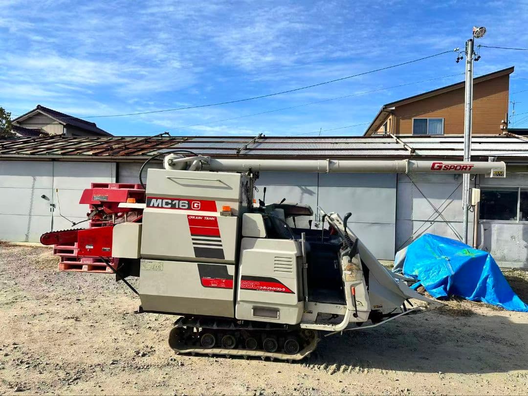 愛知県豊田市 三菱 コンバイン MC16 結束機付き 2条刈 179h！中古美品