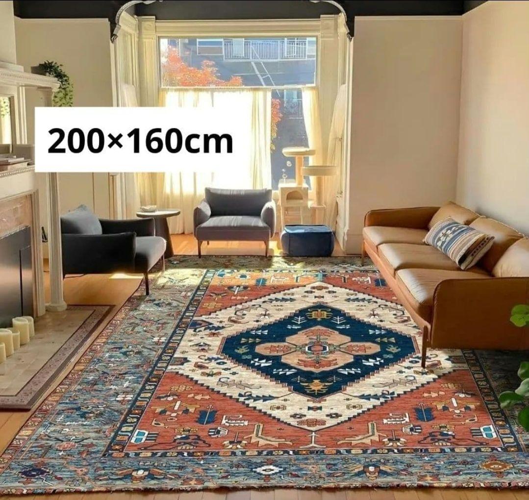 ペルシャ風絨毯 ラグ 洗える 160x200cm　お洒落　高級　カーペット