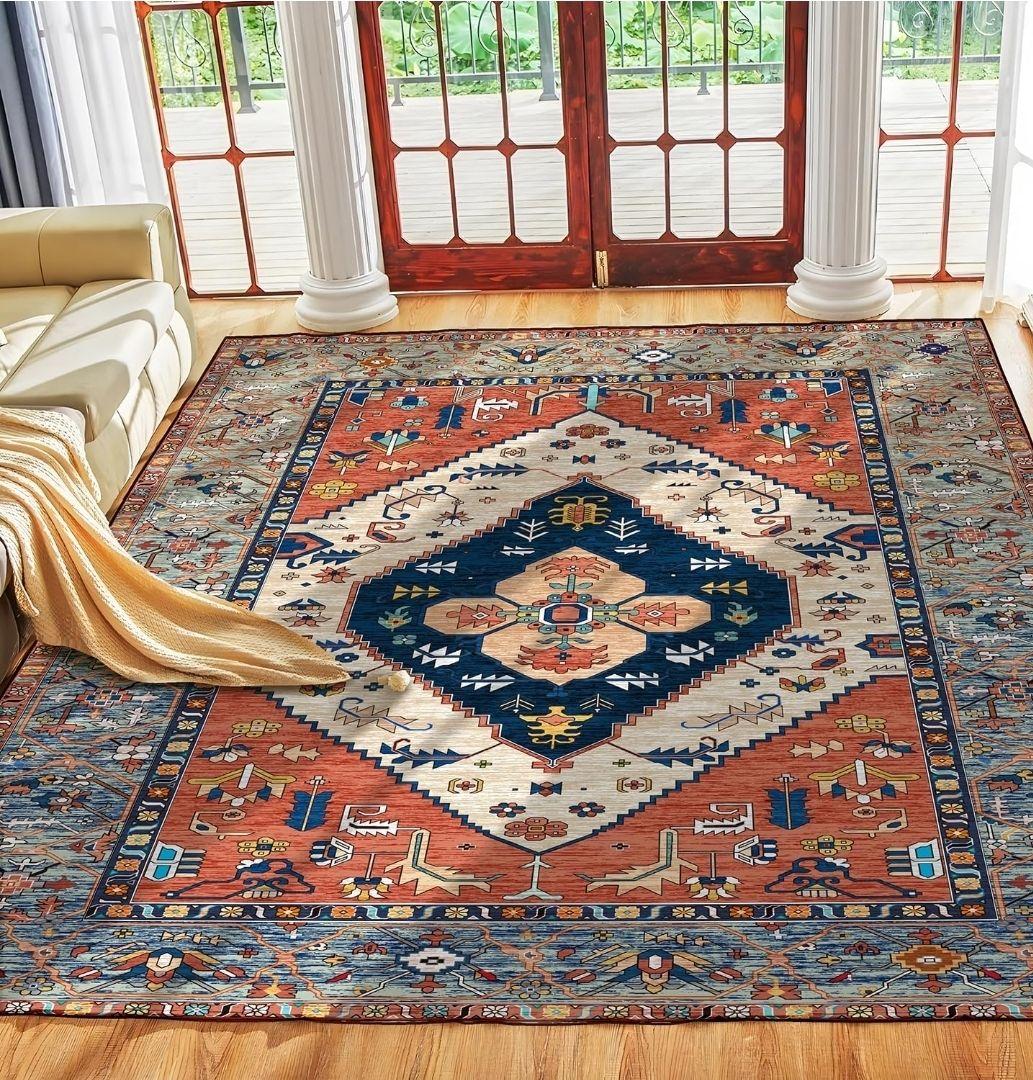 ペルシャ風絨毯 ラグ 洗える 160x200cm　お洒落　高級　カーペット