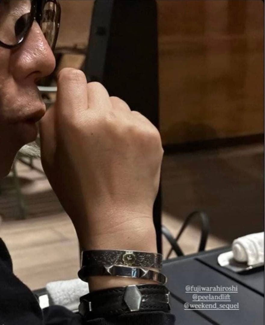 国内新品 エルメス 藤原ヒロシ ミニクルー クルー・ドゥ・H バングル　LG