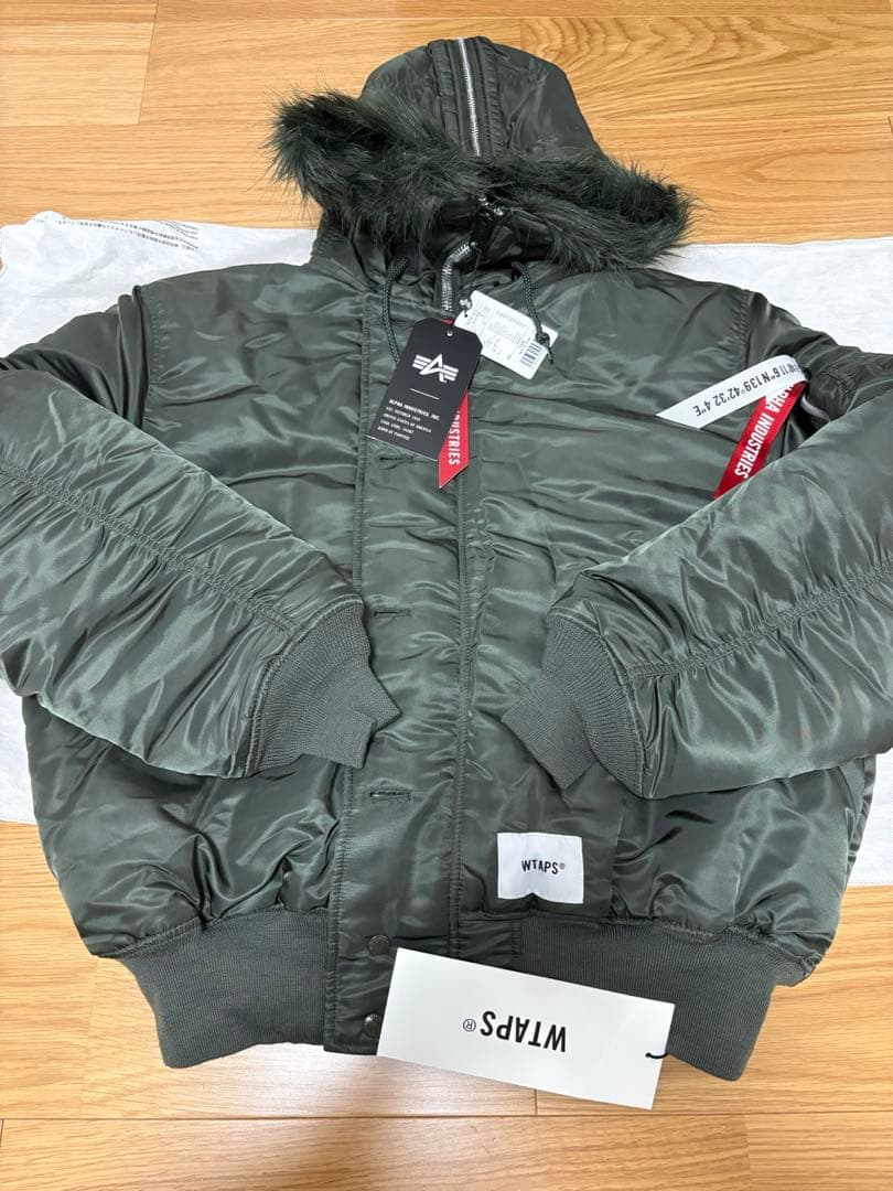 2024限定品WITAPS フード付きMA-1ジャケット オリーブグリーン