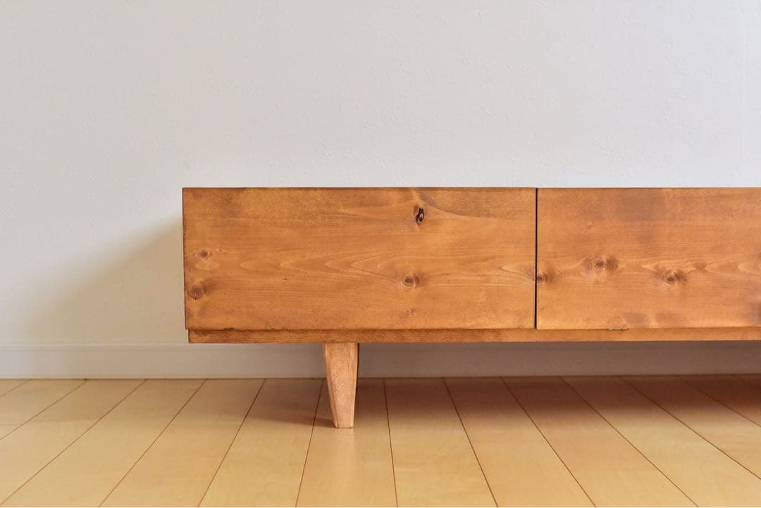 1台限定！直ぐ発送！】テレビボード 200㎝オーク色 TVボード　木脚　北欧風