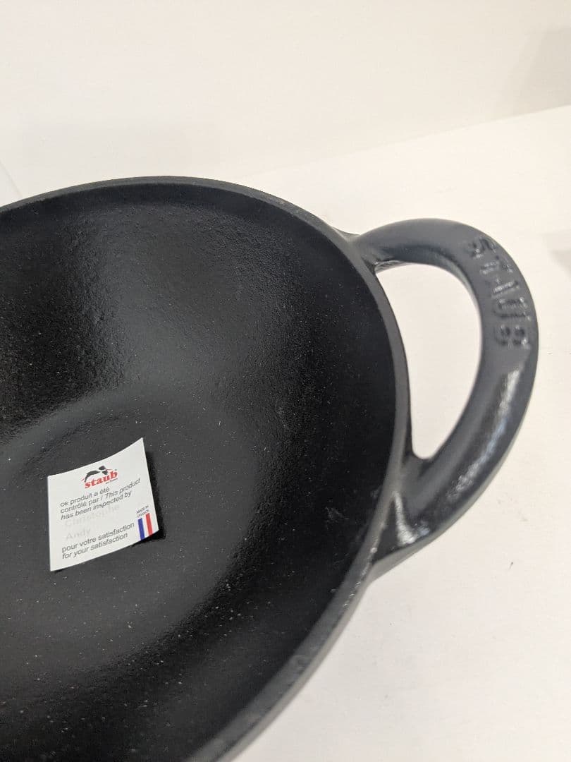 【未使用】staub ストウブ 「 ベビー ウォック 16cm ブラック 」