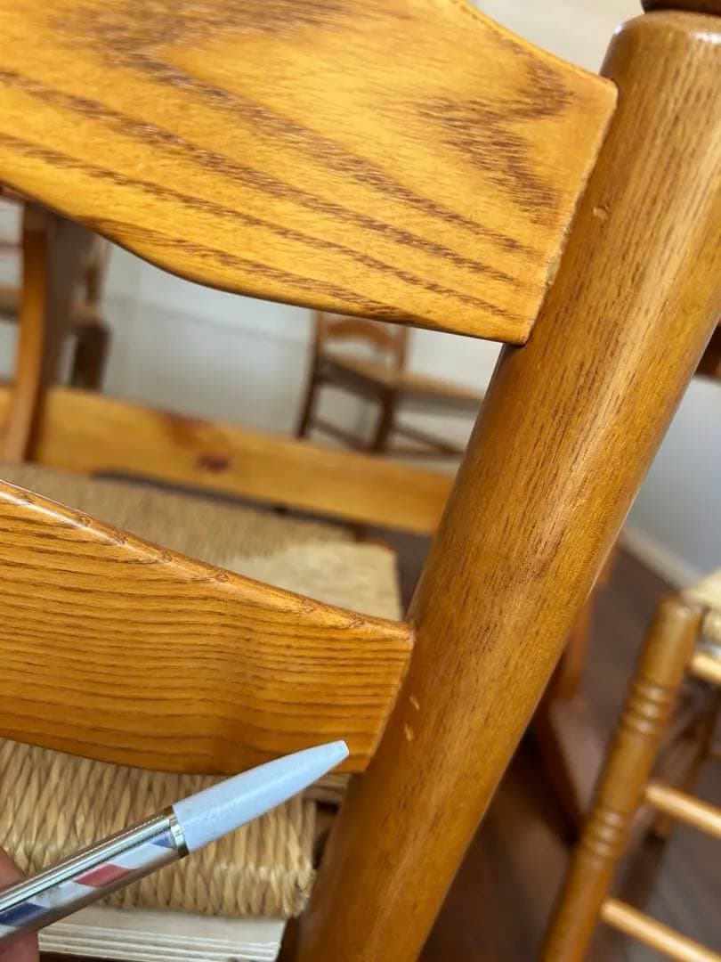 アントステラ(AUNT STELLA)のラダーバック・ダイニングチェア③リペア