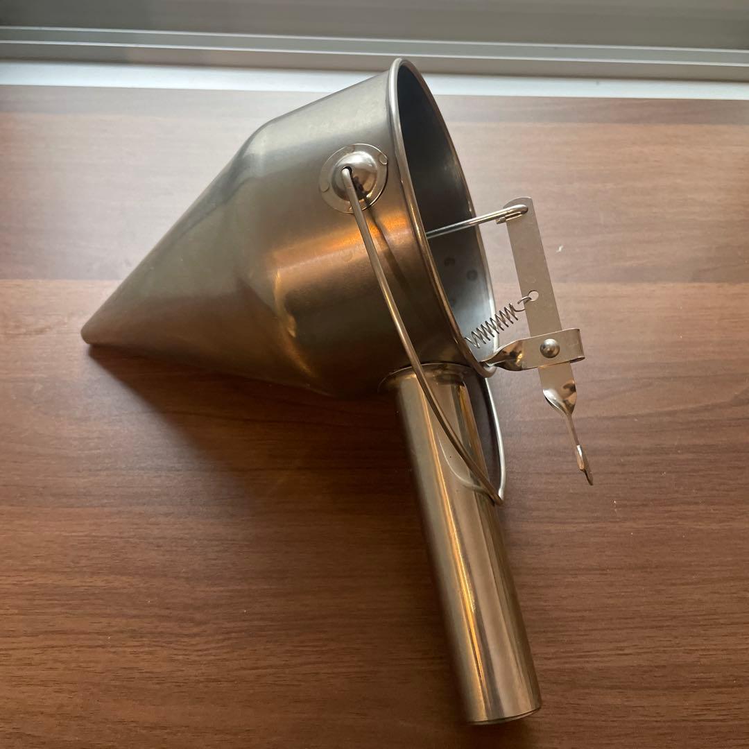 ステンレス製スプリング機構付き漏斗