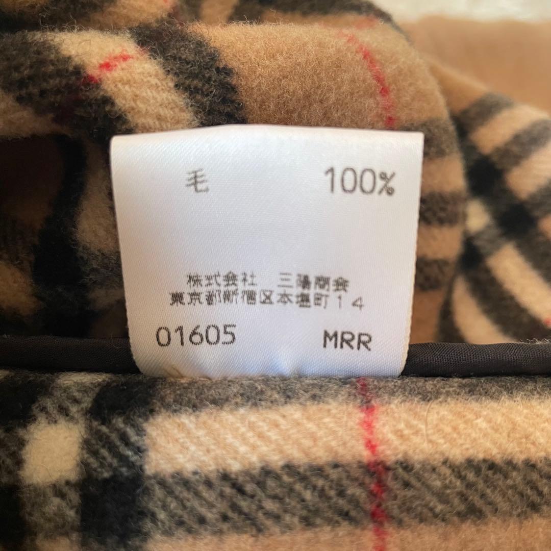 BURBERRY BLUE LABEL チェック ロングダッフルコート キャメル