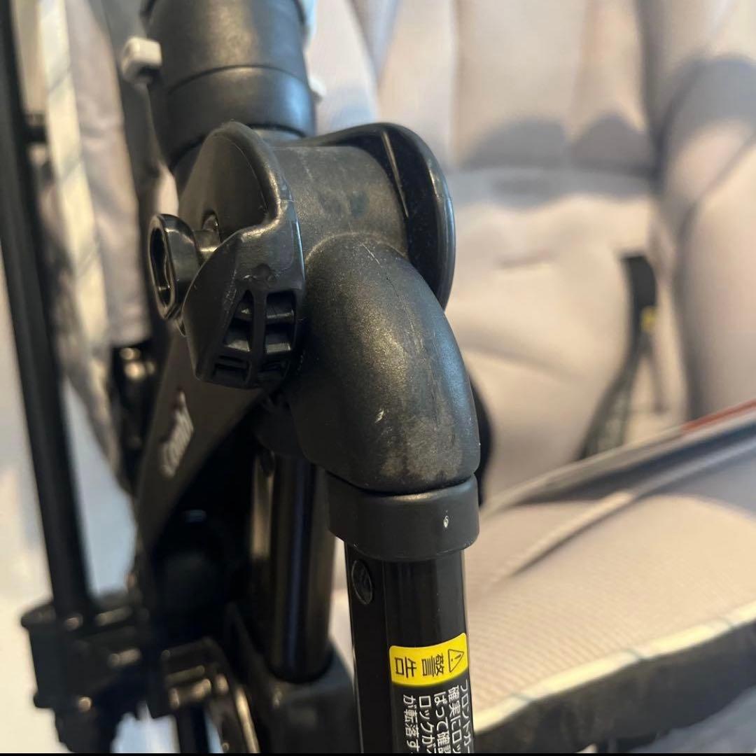 【美品】コンビ スゴカル 4キャス エアー エッグショック HK ライトグレー