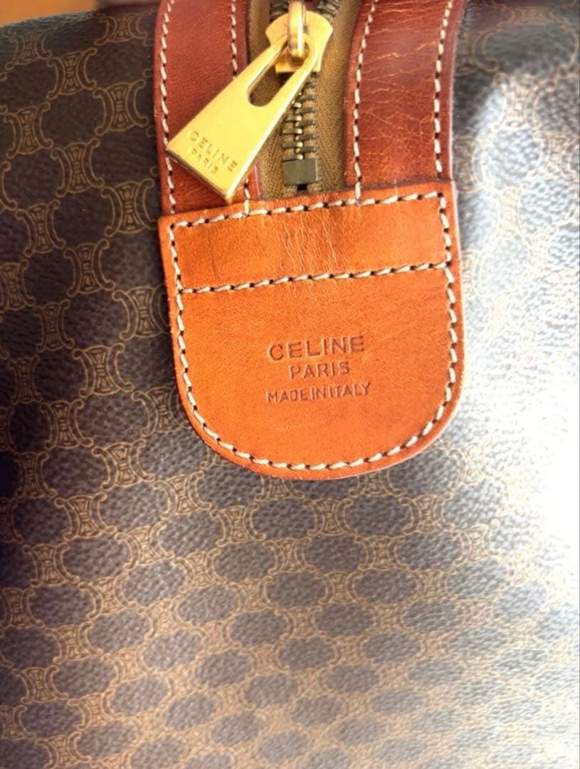 ★美品★ セリーヌ　マカダム　ボストン　PVC トリオンフ　ブラウン