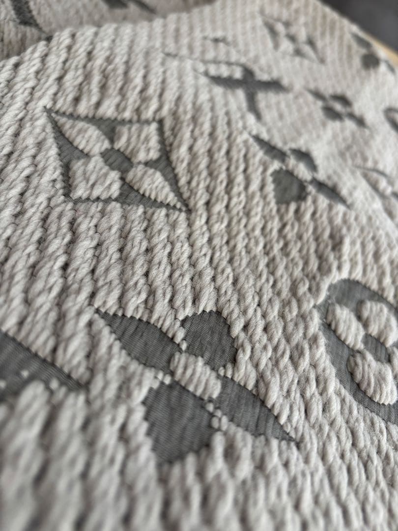 LOUIS VUITTON ロゴマニア　エシャルプ　マフラー　グレー