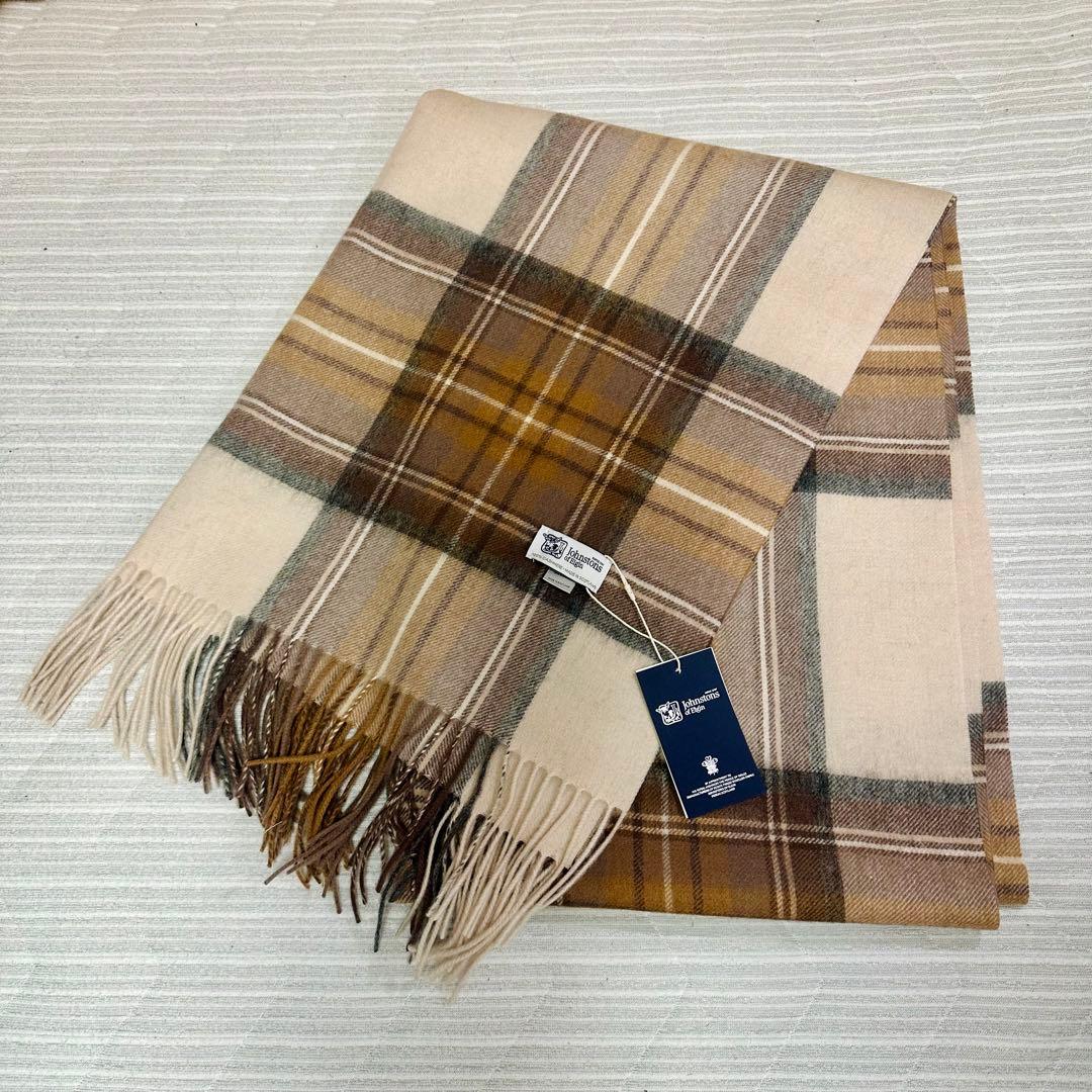 A*様 ジョンストンズ スカーフ　ナチュラルスチュワート　タータンチ