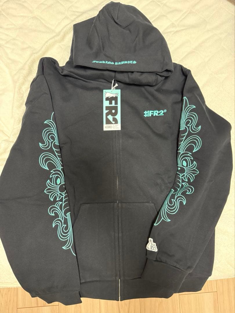 最終値下げ！#FR2 月桃　新作ブラックパーカー Lサイズ