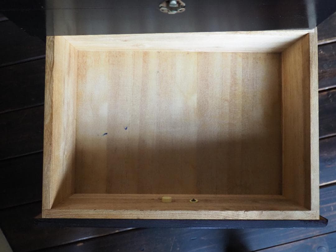 鏡台　鏡付き　引き出し　チェスト　小物入れ　黒漆