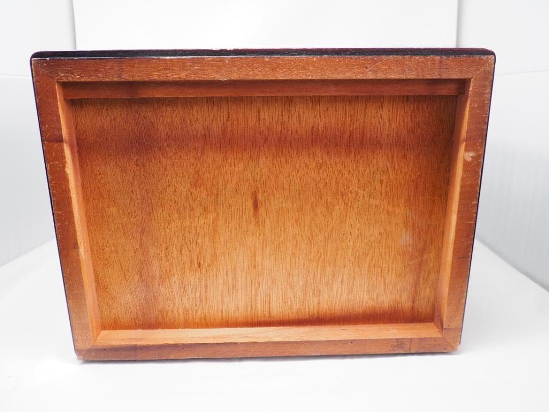 鏡台　鏡付き　引き出し　チェスト　小物入れ　黒漆