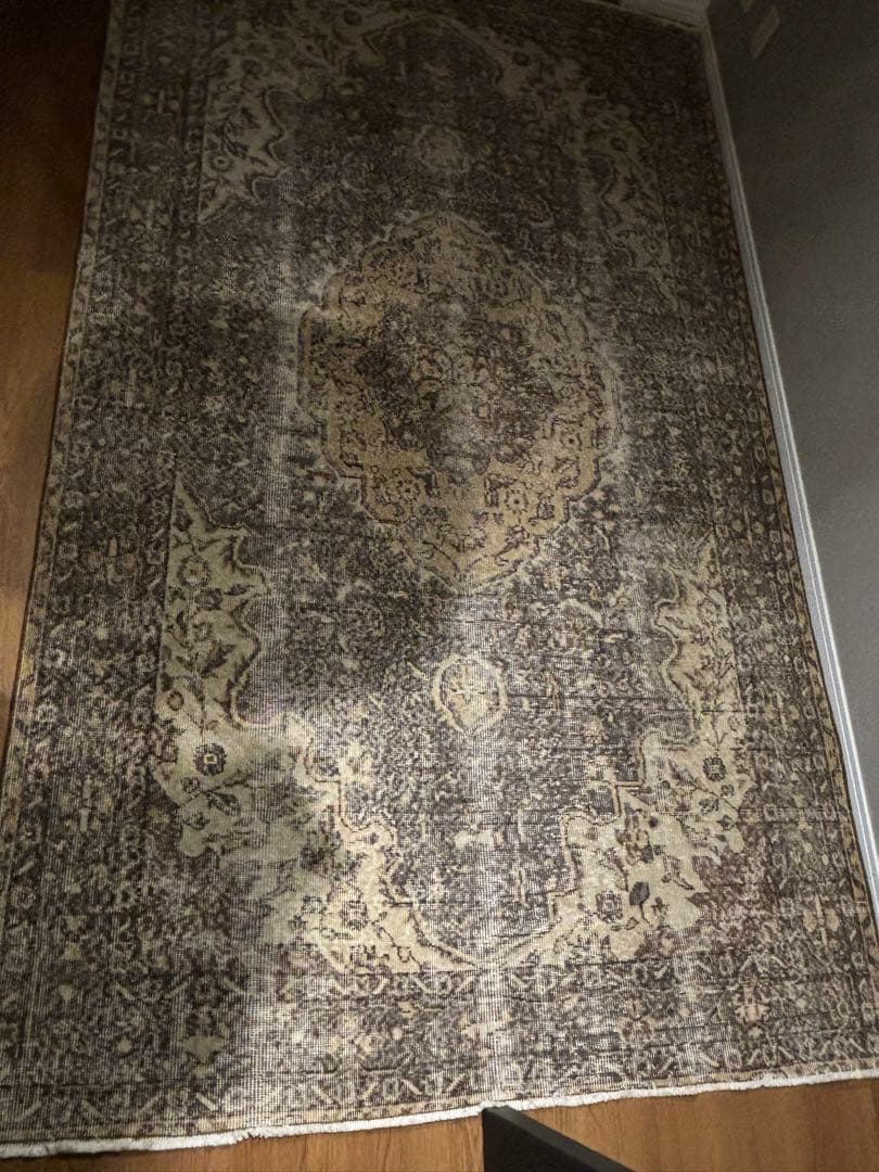 トルコヴィンテージラグ　大判165x286メダリオン グレージュ