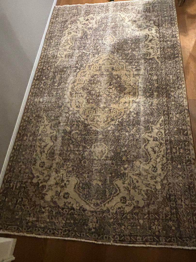 トルコヴィンテージラグ　大判165x286メダリオン グレージュ