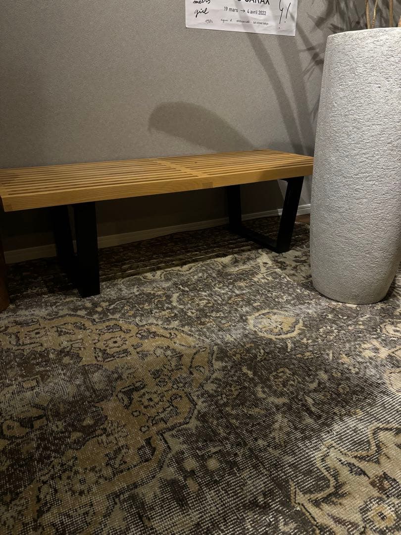 トルコヴィンテージラグ　大判165x286メダリオン グレージュ