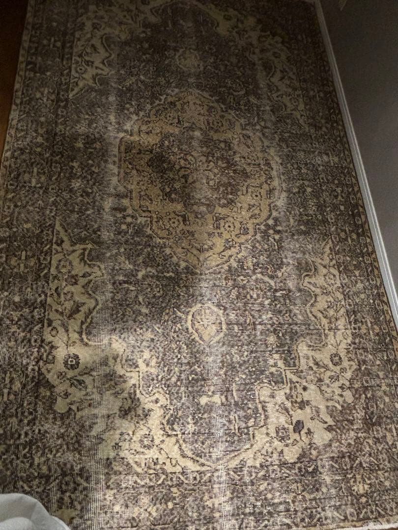 トルコヴィンテージラグ　大判165x286メダリオン グレージュ