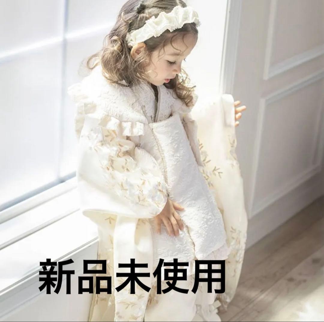 新品未使用✨️キャサリンコテージフラワーレース着物ワンピ＋被布セット七五三　100