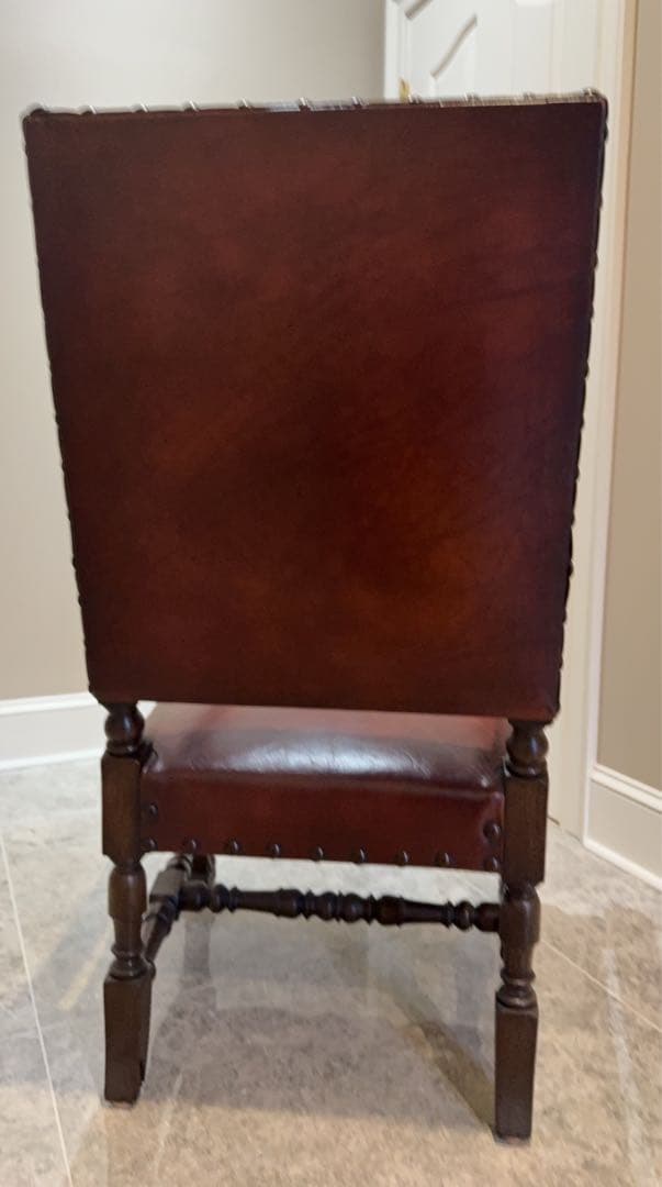 最終セール‼️クラシック ダークブラウン レザー椅子