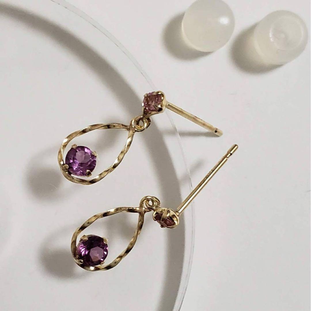 【クリスマスSALE目玉商品】新品未使用♡K10台☆ガーネットピアス