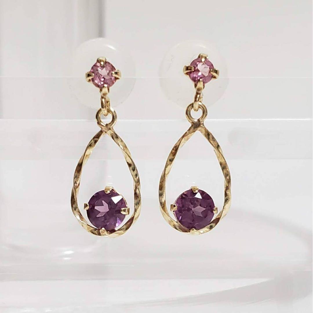 【クリスマスSALE目玉商品】新品未使用♡K10台☆ガーネットピアス