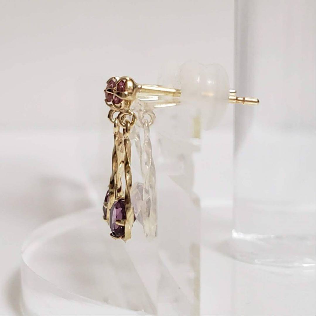 【クリスマスSALE目玉商品】新品未使用♡K10台☆ガーネットピアス