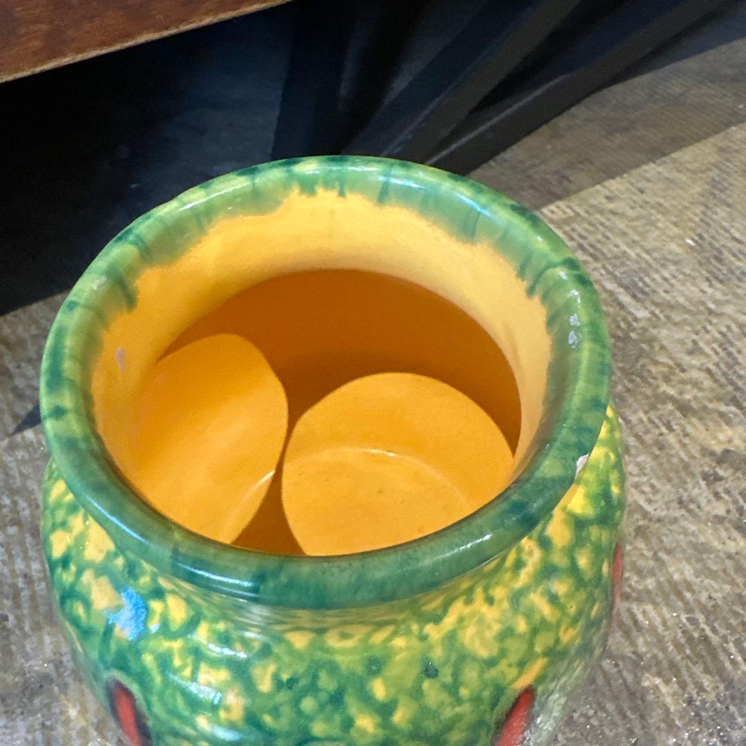 ❷70s ミッドセンチュリー フラワーベース 花瓶 ビンテージ FAT LAVA