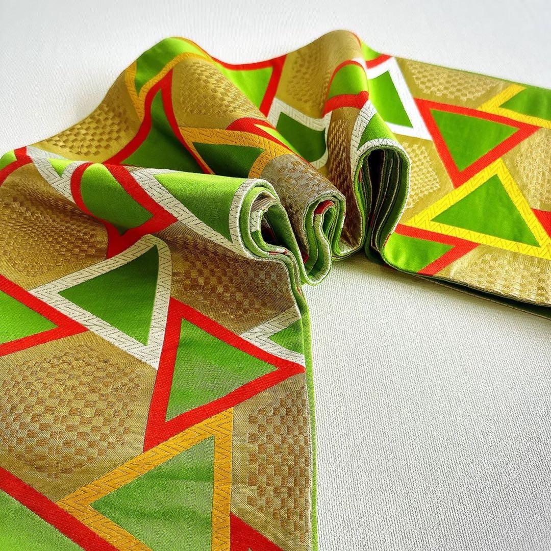 フルセット 七五三 7歳女の子長着＆長襦袢＆帯＆小物　赤　地紋　紗綾形　牡丹　桜