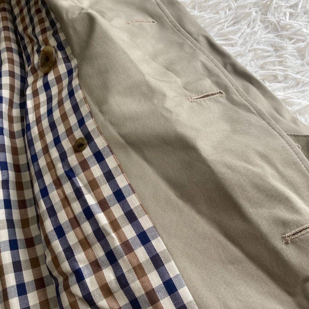 Aquascutum トレンチコート カーキ キレイめ オフィス ビジネス