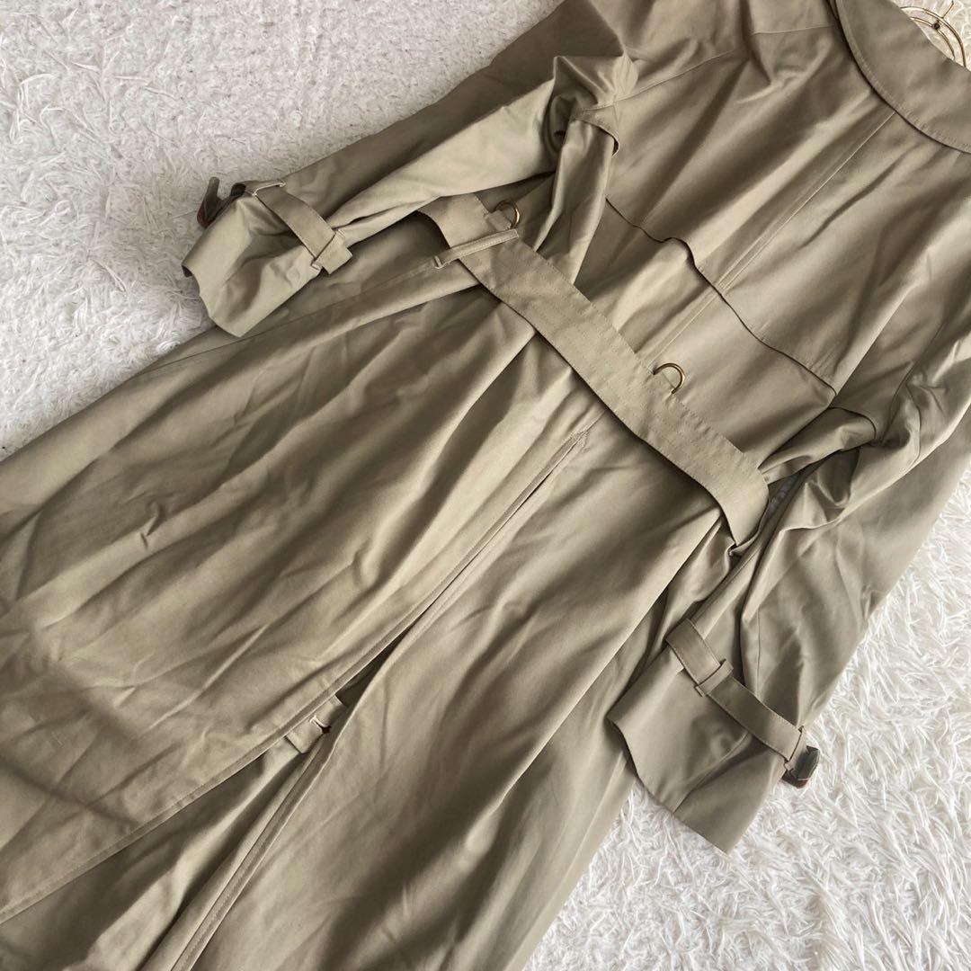 Aquascutum トレンチコート カーキ キレイめ オフィス ビジネス