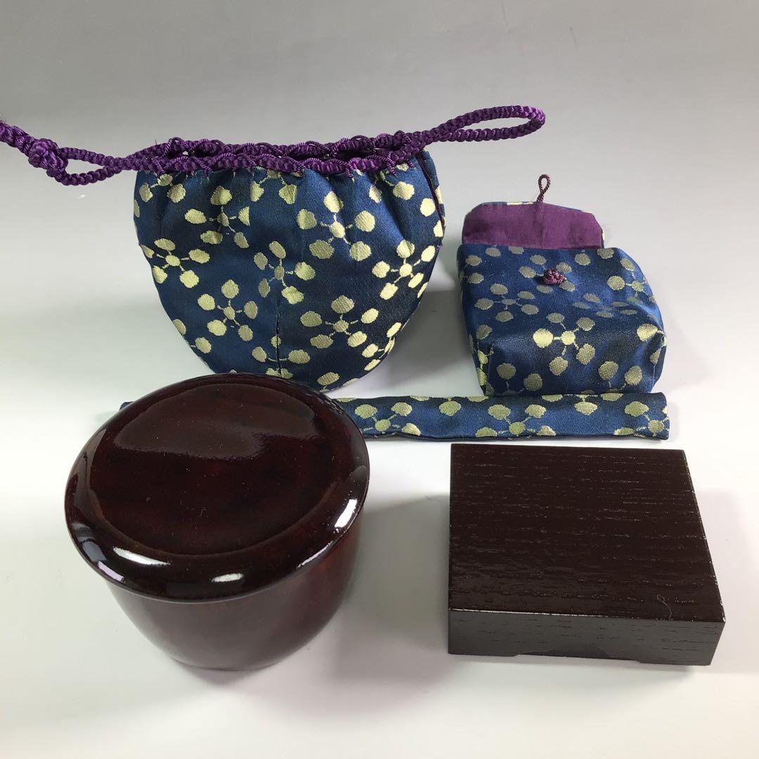 Ｒ６５１　御所籠　『篭師　和田鱗司作』『竹茶籠』『茶器揃』　共箱　茶道具