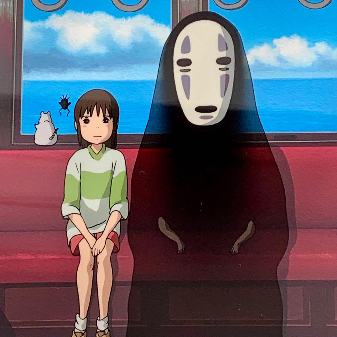 ｍ*２様 【非売品】ジブリ 千と千尋の神隠し セル画 海原鉄道 千尋とカオナシ