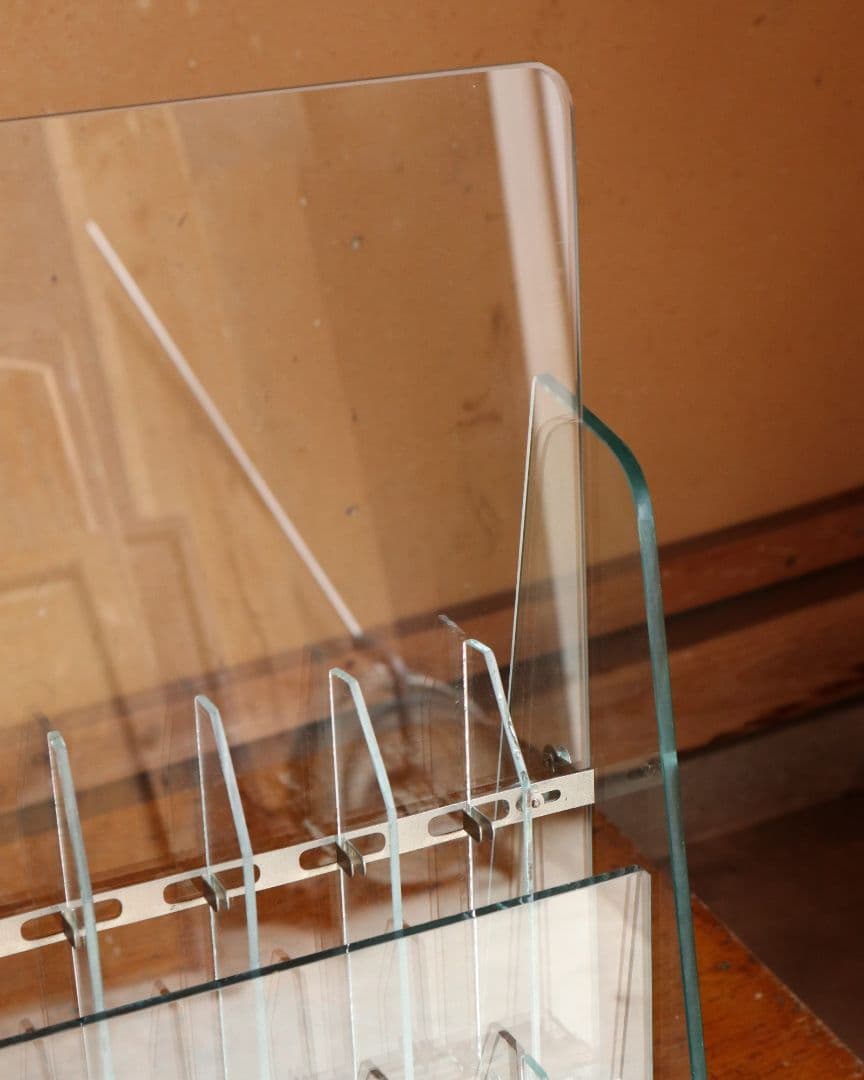 e*n様 古いガラスのペン立て　什器 飾り棚 ガラスケース 文房具