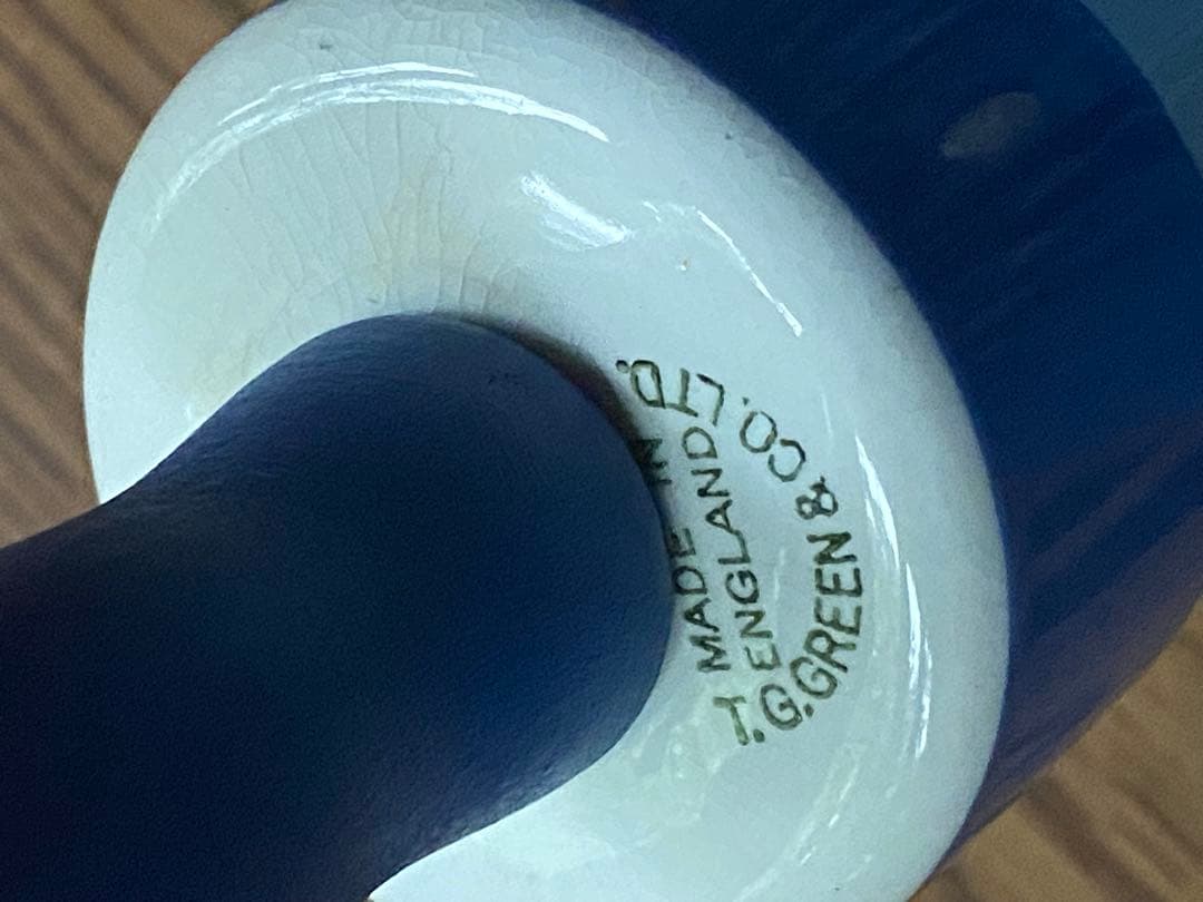 お値下げ致しました。イギリス製、コーニッシュウェアの麺棒 TG Green