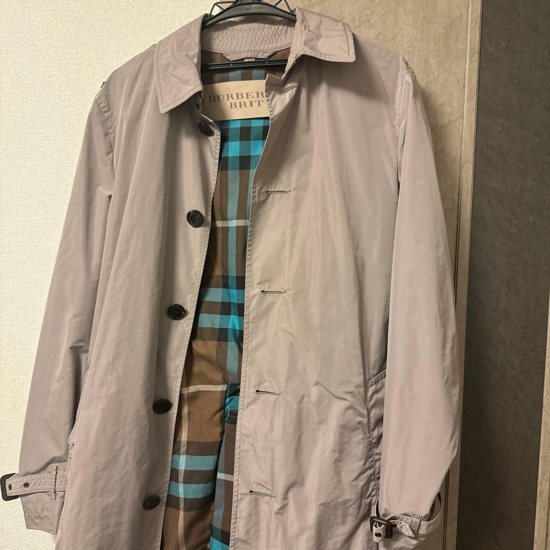BURBERRY BRIT トレンチコート S ベージュ チェック柄