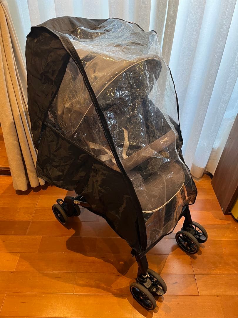 【レインカバー付き】 Combi スゴカルα 4キャス ベビーカーエッグショック