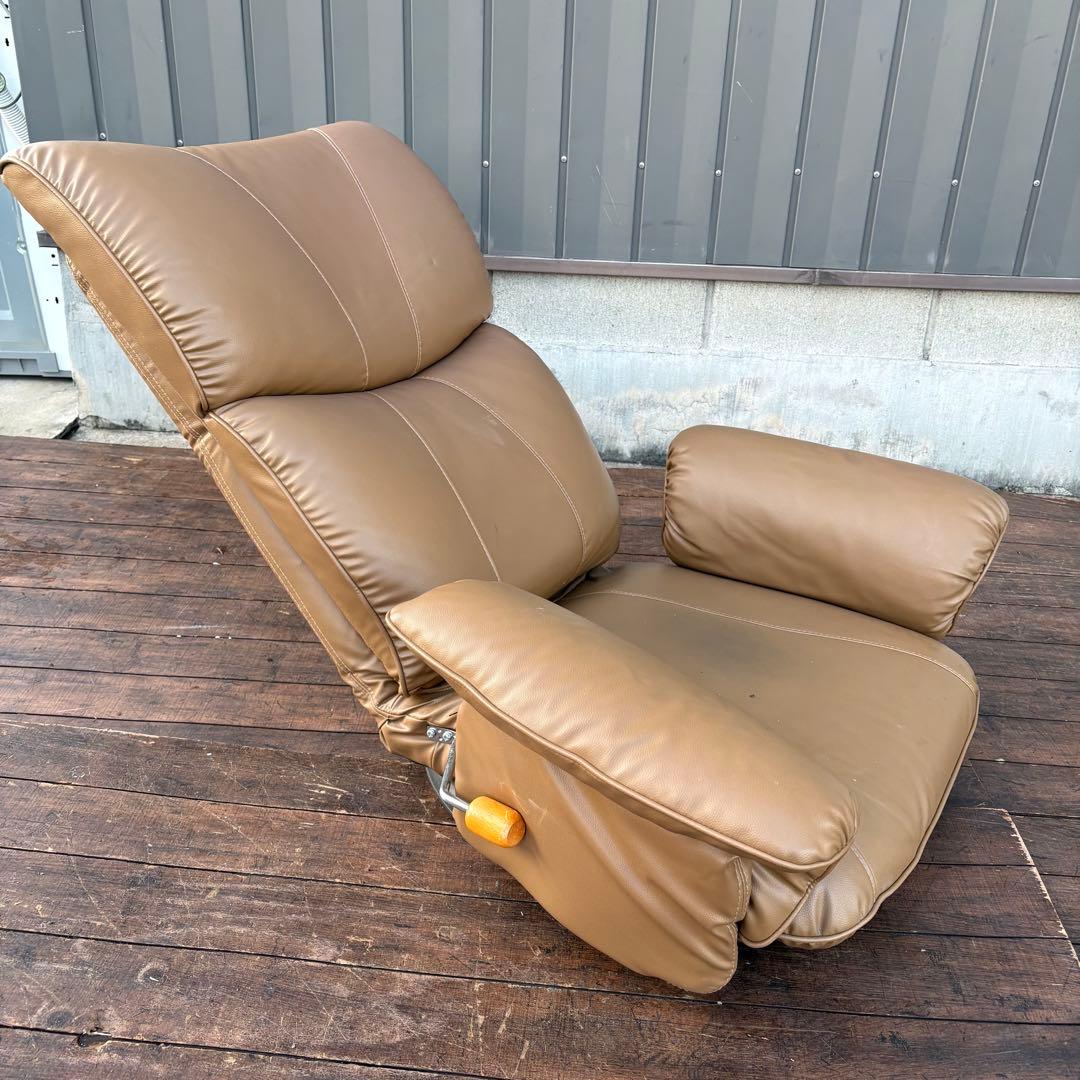 リクライニング座椅子 リラックスチェア アームチェア 大型 ハイバック 回転式