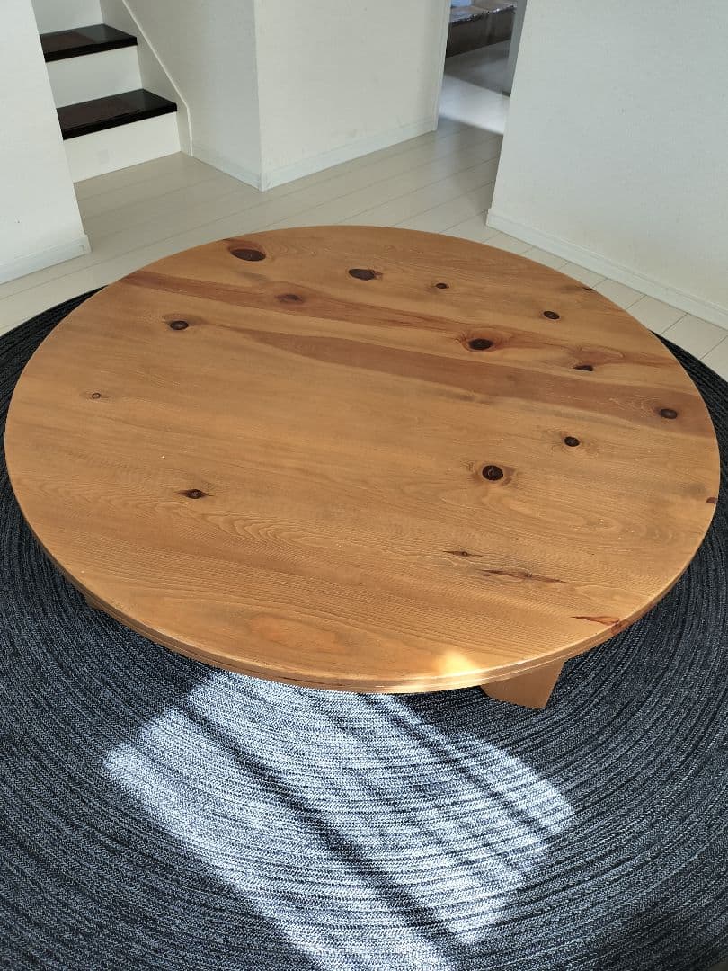 ACTUS　円形木製センターテーブル　140センチ