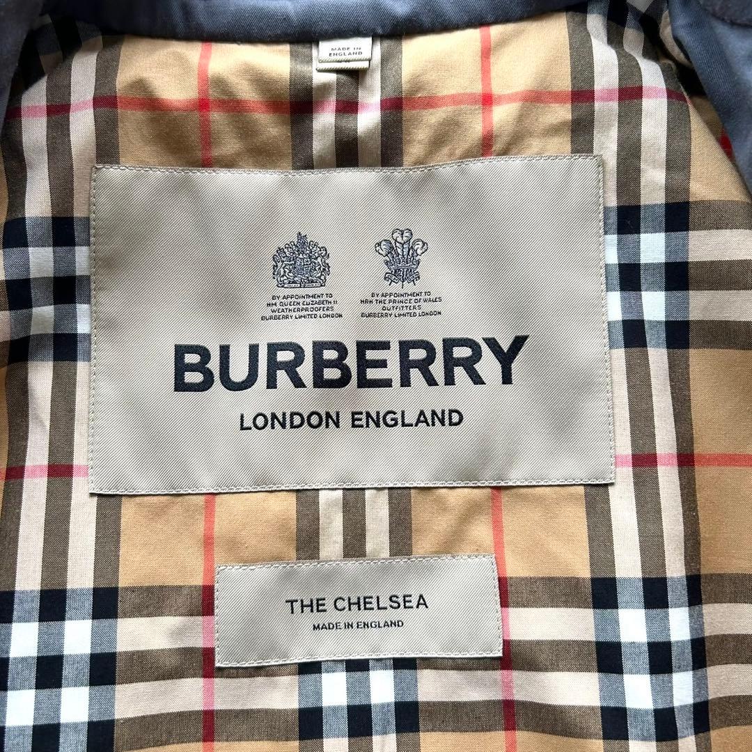 未使用級　バーバリー　現行タグ　チェルシー　トレンチコート　グレー　L相当