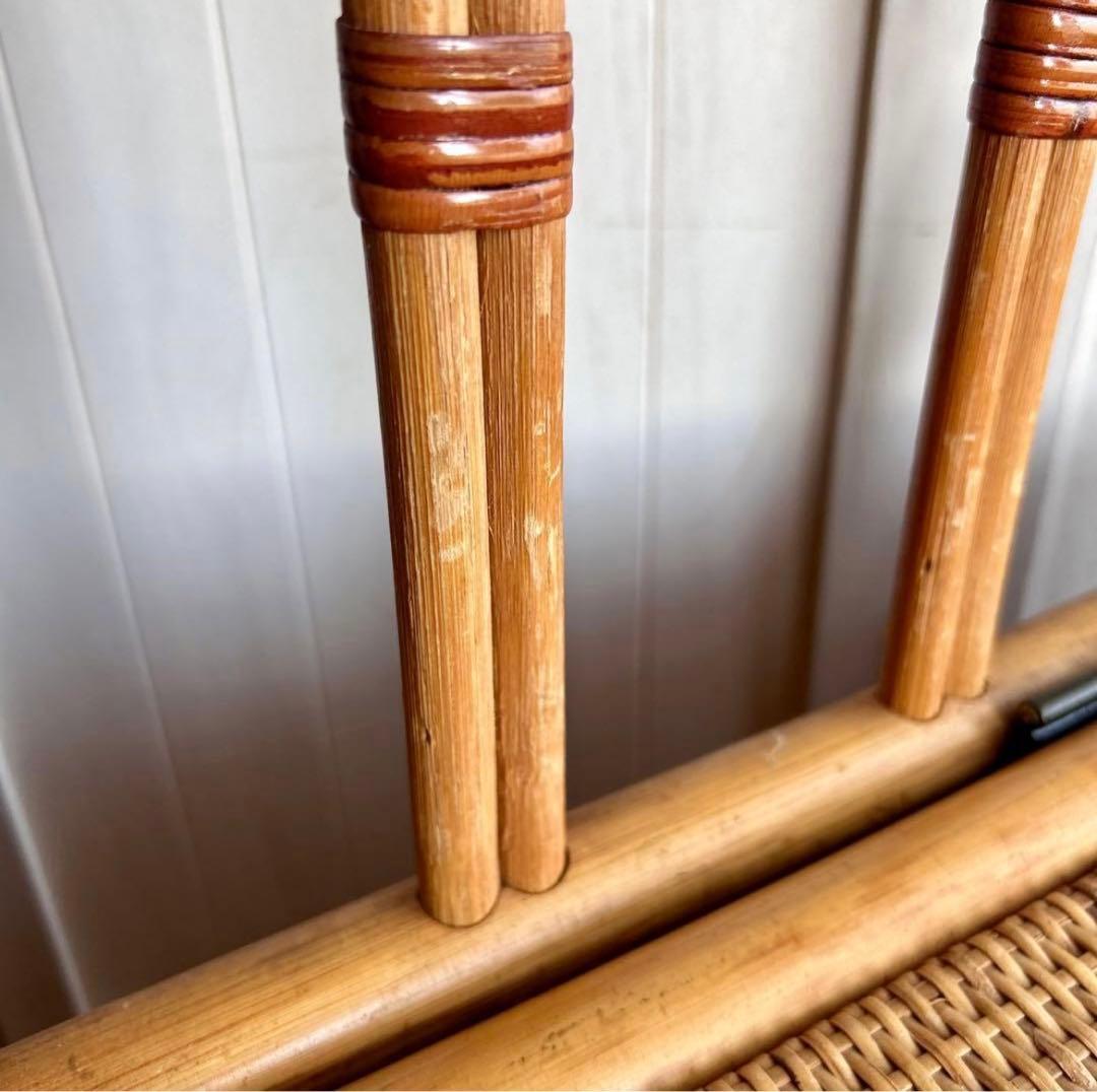 ラタン 籐　ベンチ収納ボックス