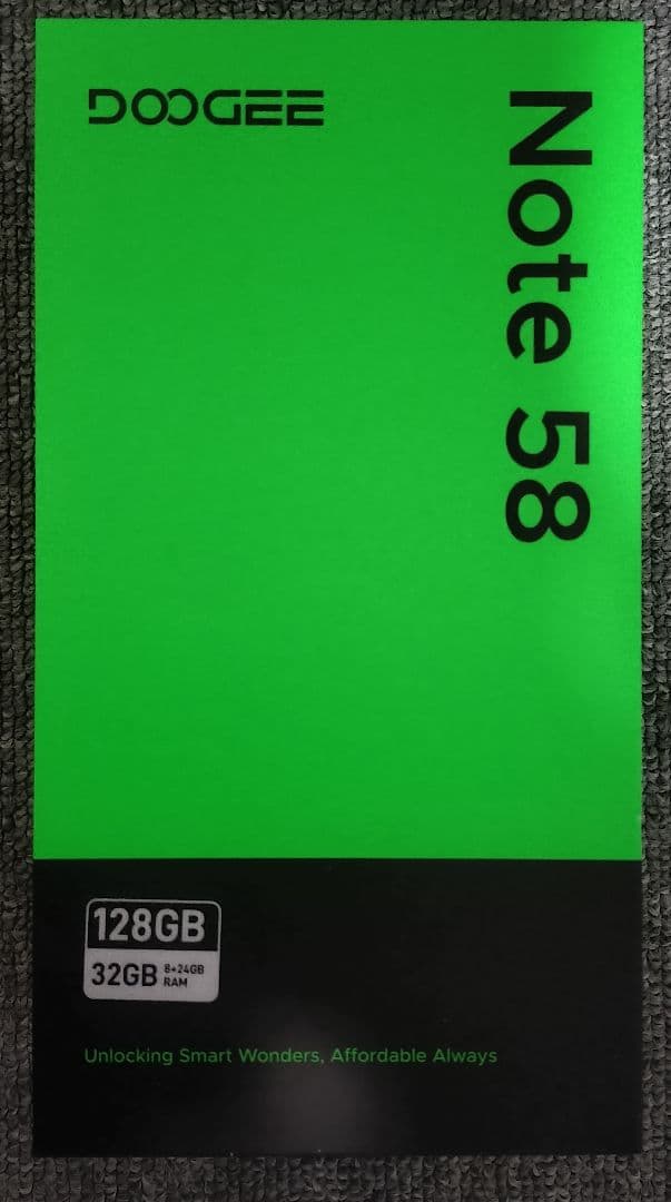 DOOGEE Note 58 128GB/32GB　ブラック