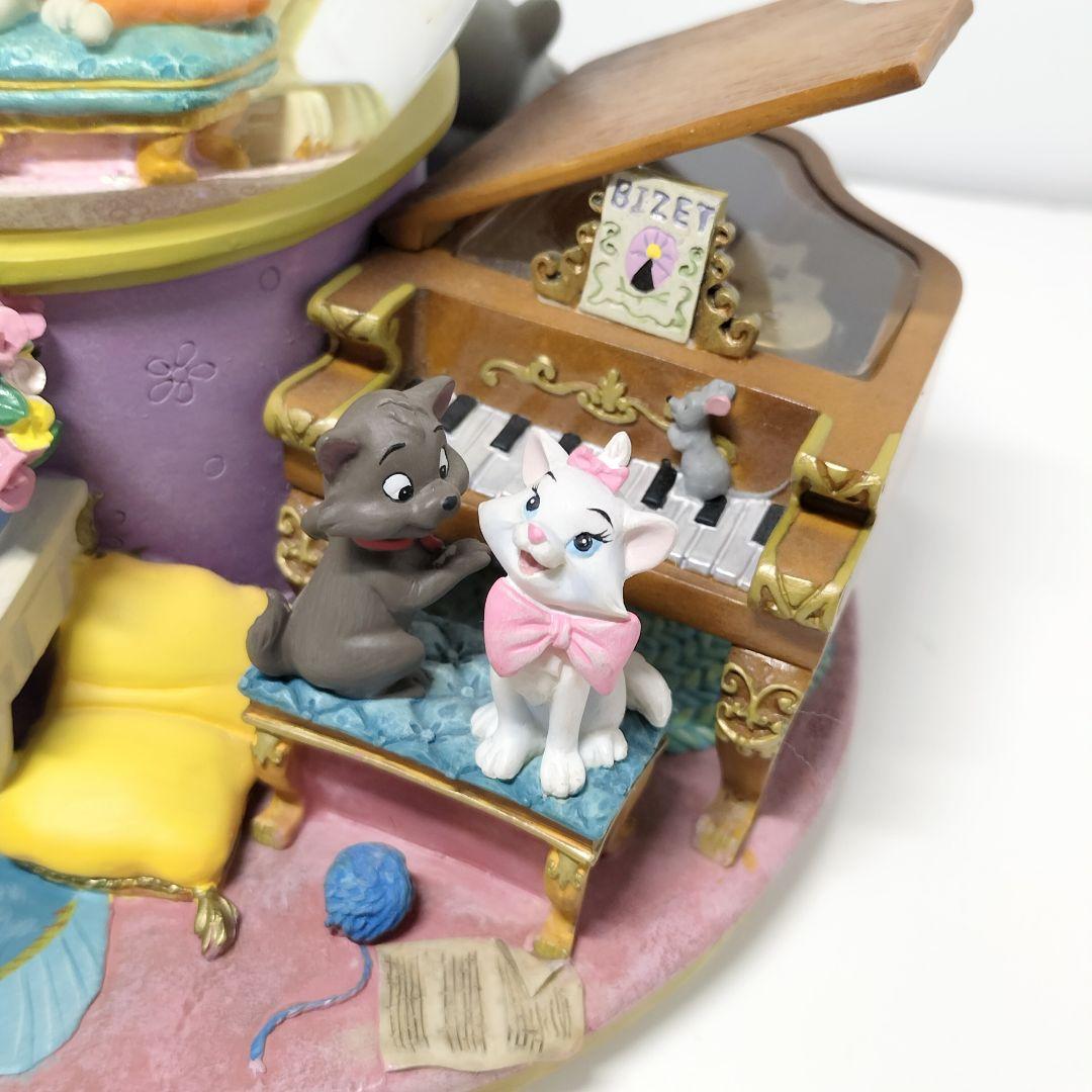 当時物 ディズニー おしゃれキャット スノードーム オルゴール スノーグローブ