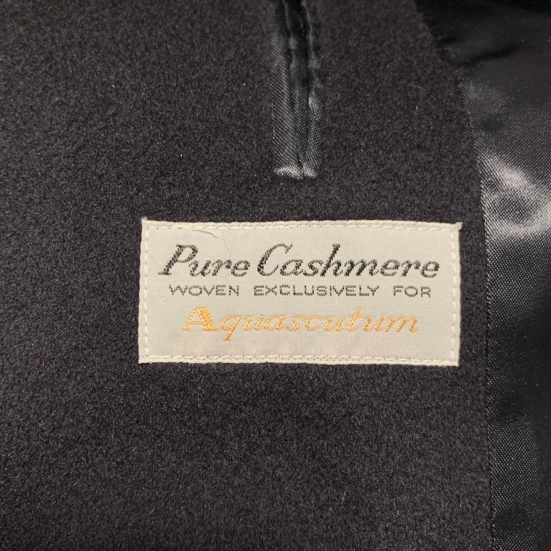 美ビンテージ　Aquascutum アクアスキュータム　カシミヤバルカラーコート